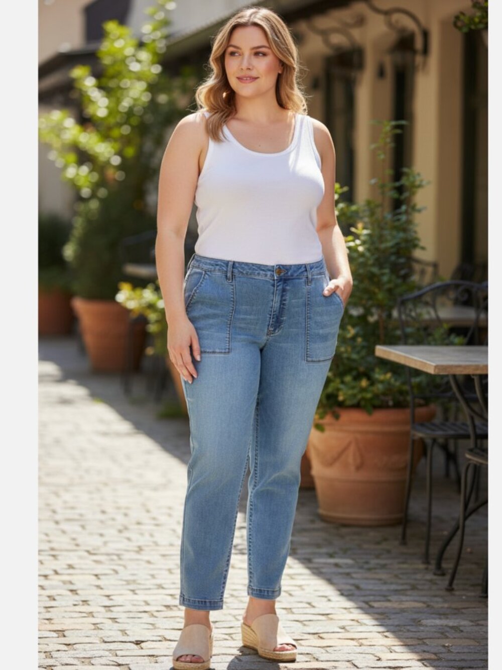 NWT KUT from the Kloth Stevie Mid Rise Straight Leg Jeans 18W,